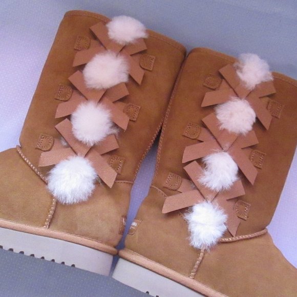 💖 KOOLABURRA BY UGG VICTORIA WOMENS CHESTNUT BOOTS SIZE 7W NEW 💖 - Picture 5 of 16
